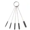 Cepillo para tuberías 5 en 1 cepillo a través de la barra de agujas soporte multifuncional para cigarrillos Cepillo para conductos Set de 5 piezas 11 cm de largo cepillo para tuberías de succión