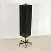 Estante de exhibición de tablero perforado plateado multifuncional de cuatro lados de fábrica original con bordes espejados y soporte de exhibición giratorio para supermercados y tiendas minoristas