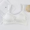 Ropa interior de una pieza con copa fija, de algodón, con espalda en U, sin aros de acero, antiderrames, para envolver el pecho y sin tirantes para mujer