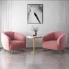 Conjunto de mesa e cadeiras de jantar de luxo leve estilo nórdico, cadeiras de jantar de hotel, cadeiras de sofá de lazer, área de recepção e mesa de tampo de rocha