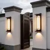 Luminária Solar de Parede Externa Lâmpada de Parede à Prova d'Água Externa para Pátio Nova Iluminação de Tira Foco para Pilar de Portão de Vila Estilo Chinês