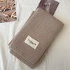 Cachecol de Tricô Liso Estilo Japonês e Coreano Cachecol de Inverno Feminino Estilo Coreano Etiqueta de Tecido Edição Estreita Cachecol Macio e Aconchegante Simples para Todas as Ocasiões Masculino e Feminino