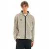 Jaqueta cardigã com capuz de bolinhas estilo americano para uso transfronteiriço, para homens e mulheres, primavera e outono, com acabamento preto, zíper bordado, jaqueta moletom casual