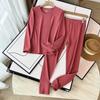 Moda Outono/Inverno 2026 Roupa Térmica Feminina, Blusa Casual de Gola Redonda para Outono, Conjunto de Camada Base, Conjunto de Roupa Íntima
