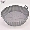 Forma de Silicone para Assar de Grau Alimentício Air Fryer Doméstica Forma de Silicone para Assar de Grau Alimentício Forma de Silicone Dobrável para Assar