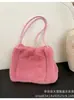 Bolsa Tote de Pelo Sintético Faux Mink, Bolsa de Ombro, Moda Outono/Inverno, Nova Bolsa de Pelúcia de Ombro Único, Tamanho Personalizável