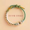 Pulsera de Lirio del Valle para Mujer, Pulsera de Hilo Rojo Tejida a Mano Flor de Durazno, Accesorios Portátiles DIY Dorados y Plateados, Cuerda Tejida a Mano al por Mayor