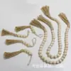 Decoración del Hogar Natural de Madera Bohemio DIY Transfronterizo Cadena de Cuentas de Madera con Cuerda de Yute y Borlas Colgante de Pared Cadena de Cuentas de Madera Hecha a Mano