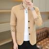 [uma geração de cabelo] nova moda casual primavera e outono suéter casaco cardigan suéter suéter estilo acadêmico