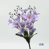 Simulação de 20 lírios pequenos para colocar flores na mesa de centro da sala de estar mesa mesa Guirlanda DIY cena de casamento layout filmagem estrada