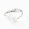 Pulsera de Perlas con Forma Especial, Anillo, Pendientes, Conjunto de Collar para Mujer, Apertura Personalizada, Mano de Aleación Simple, Venta Caliente Transfronteriza Europea y Americana