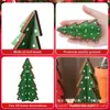 Adornos Navideños de Árbol de Navidad Cuadrados a Cuadros Transfronterizos, Decoraciones para Fiestas con Atmósfera Navideña, Accesorios para Fotografía, Decoraciones Colgantes de Navidad