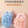 Toalla de baño de doble propósito de doble cara dos en uno artefacto para frotar la espalda baño baño baño flor de baño guantes de toalla de baño de doble cara