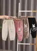 Calças de Veludo Plus para Meninas Outono e Inverno 2026 Novas Estilosas Roupa Externa para Menininhas Calças Jogger Casuais de Coelho Dropshipping