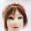 Nueva Diadema Anudada de Tela de Color Sólido de Alta Gama Estilo Europeo y Americano, con Perlas y Pedrería, Nueva Fuente de Suministro Creativa
