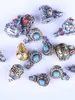 Accesorios de cuentas budistas: Accesorios para pulsera de 108 cuentas, cabeza de torre de plata del Tíbet, cabeza de Buda de tres vías, cuentas de oración Bodhi Vajra, cuentas de pedrería, cuentas sueltas, cuentas redondas