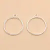 16 Estilos de Accesorios para Joyería DIY de Aleación Plateada Brillante, Colgantes de Corazón con Forma de Luna, Encantadores Marcos Huecos de Resina