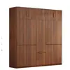 Armario para Dormitorio Principal del Hogar 2026 Modelo Nuevo Estilo Mid-Century Gabinete de Almacenamiento Segmentado Simple para Habitación de Alquiler Armario de Madera con Colgador