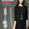 Cadena Larga para Suéter, Collar de Lujo Ligero y de Alta Gama para Mujer, Accesorio de Borla Moderno y Versátil, Colgante Simple de Perla que No se Desvanece