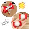 Nuevo tocado de princesa Hanfu para Año Nuevo, accesorios para el cabello con lazo para niños, pasador de bola de pelo para niñas, pasador para bebé, pinza de pico de pato
