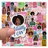 100 Adesivos de Grafite Inspiradores para Meninas Negras, Caderno DIY, Capa de Celular, Mala, Adesivos Impermeáveis de PVC