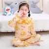 Pijama delgado de manga larga para niña primavera y otoño cuello de muñeca Princesa ropa infantil lindo caricatura traje de ropa para el hogar para niña
