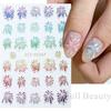 BELLEZA COMPLETA Nueva pegatina de arte de uñas de gato KT para el Día de San Valentín Mezcla de pegatinas adhesivas rojas para uñas con parte trasera caliente