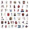 55 Pegatinas Decorativas de Estrellas de Fútbol Deportivo, Marcos de Fotos para Patineta, Tazas de Agua para Computadora de Coche, Pegatinas para Maletas y Refrigerador