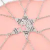 Buen amigo collar de seis piezas para mejor amigo hermana 6 amistad estrella de 6 puntas colgante de empalme regalo conmemorativo de graduación
