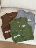 Ropa de Bebé Estilo Coreano Ropa de Primavera Dibujos Animados Chaleco Suéter Combinable para Niños y Niñas Bebé Recién Nacido Chaleco Tejido para Niños Primavera