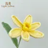 Flor artificial de narciso de hilo tejido a crochet, regalo para el Festival Qixi y el Día del Maestro, ramo tejido terminado, ramo decorativo transfronterizo