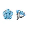 Jiangtai F136 Aleación de Titanio Joyería Tocado Pendientes de Zirconia Flor de Cerezo G23 Aleación de Titanio Joyería para Piercing en el Cuerpo Tachuelas para Hueso del Oído