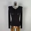 Camiseta Básica Feminina Manga Longa Versátil Slim-Fit Doce e Sexy Valorizadora da Silhueta Dongdaemun Novo Coreano