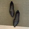 Piel de Oveja Cuero Genuino Tacón de Cuña Francés Zapatos de Salón para Mujer Punta Fina Corte Bajo Suela Suave Zapatos Pequeños de Cuero Sin Cordones Zapatos de Trabajo para el Viaje