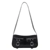 Bolso Vintage de Color Sólido para Mujer 2026 Otoño Nuevo Bolso de Mano Casual Simple Bolso de Hombro Bolso Baguette Elegante de Moda