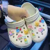Acessórios para sapatos com furos Fivela de sapato DIY Flor de sapato atacado Decoração para cabedal Série Estrela de Amor Prateada Pérola Mínima