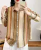 Cardigan de Ramio Puro con Estampado Digital para Mujer, Manga Larga, Talla Grande, Estilo Holgado y Delgado, Novedad Otoño 2026
