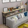 Mesa Larga Estrecha 15 20 cm de Ancho Estante para Pared Trasera de Sofá Mesa Rectangular Mesita de Cama Doble Capa 100 de Alto Mesa Estrecha