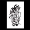 Adesivo de Tatuagem de Braço de Flor Braço de Flor Grande Sábio Flor Cruz da Morte Cabeça de Tigre Asas Song Ji Beleza Clássica Rosa