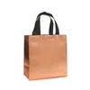 Bolsa de TNT con Láser Puntual de Hombro Único Plegable Laminada Bolso de Mano Centro Comercial Ropa de Gama Alta Bolso de Compras Engrosado Venta al por Mayor