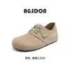 Zapatos Planos de Mula para Mujer Augusideng 2026 Nuevos Casuales con Cordones Slip-On Doble Uso Suela Suave Zapatos Individuales Perezosos