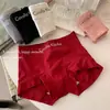 Pantaloncillos tipo bóxer de algodón puro que cubren la cadera, 7A, entrepierna antibacteriana, cintura media-alta, Pantaloncillos tipo bóxer para mujer