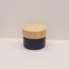 Botella de crema preferencial al por mayor con tapa de bambú y madera, frasco de crema con tapa de bambú y madera, crema para el cuidado de la piel, sub-botella de vidrio