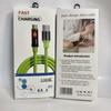 Cable de datos trenzado de un a tres colores en caja con pantalla digital, cable de carga en codo para embalaje, caja blíster, cordón para teléfono móvil, caja de alambre perforado