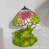 Luminária de Mesa Artesanato Criativo de Resina Transfronteiriça em Formato de Sapo e Flor Decoração Ornamentada para Mesa de Casa, Desktop, Cabeceira