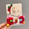 Novos Grampos de Cabelo de Natal para Meninas, Presilhas Fofas, Grampos de Franja, Presilhas Laterais de Rena para Atmosfera Festiva Infantil, Acessórios de Cabelo Atacado