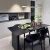2025 Nueva Combinación de Mesa y Silla de Comedor de Pizarra Negra Estilo Moderno Italiano Hogar Lujo Ligero Mesa de Comedor Rectangular Apartamento Pequeño Sencillo