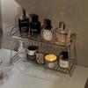Rack de Armazenamento para Lavatório Caixa de Armazenamento de Mesa Armazenamento Aço Inoxidável Cesto de Cosméticos Ferro Banheiro Banheiro Vaso Sanitário