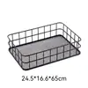 Caja de Almacenamiento Simple de Hierro Forjado Organizador de Encimera para el Hogar Cesta de Almacenamiento de Maquillaje de Color para el Dormitorio Estante de Almacenamiento para Artículos Varios de la Sala de Estar