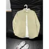 Camisa de Trabalho Khaki Estilo Japonês para Homens, Manga Longa 100% Algodão Camisa Interna Casual, Usada em Camadas com Jaqueta Cardigan Retro Americana